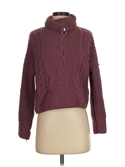 Pre-owned Pink Rose Pullover Sweater In Burgundy