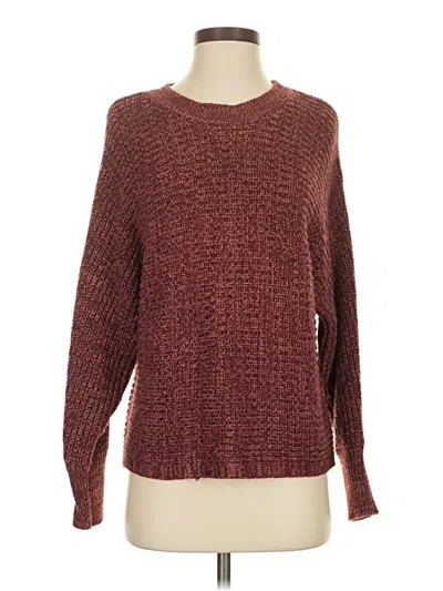 Pre-owned Pink Rose Pullover Sweater In Burgundy