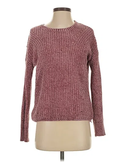 Pre-owned Pink Rose Pullover Sweater In Burgundy