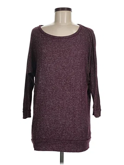 Pre-owned Pink Rose Pullover Sweater In Burgundy