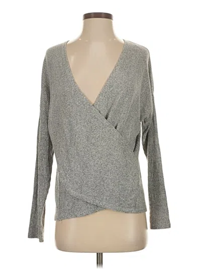 Pre-owned Pink Rose Pullover Sweater In Gray