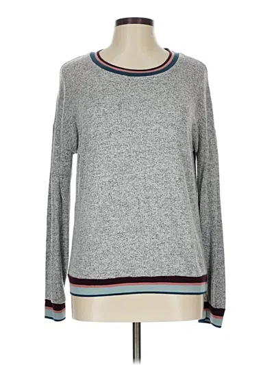 Pre-owned Pink Rose Pullover Sweater In Gray