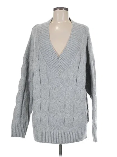 Pre-owned Pink Rose Pullover Sweater In Gray