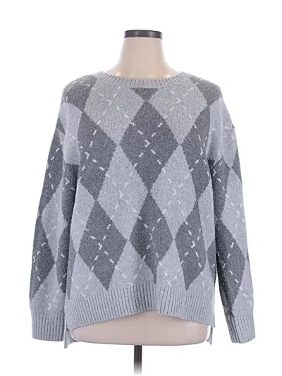 Pre-owned Pink Rose Pullover Sweater In Gray