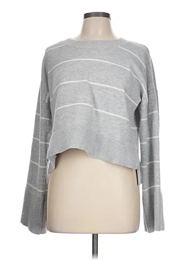 Pre-owned Pink Rose Pullover Sweater In Gray