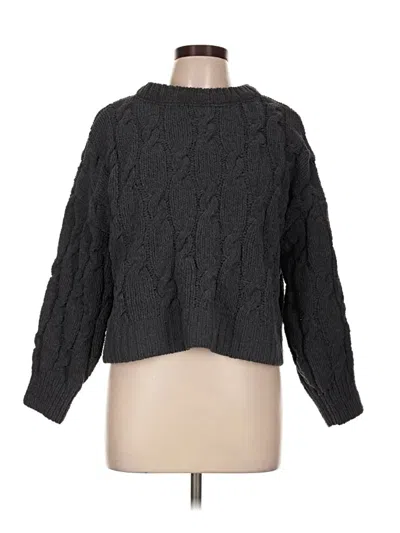 Pre-owned Pink Rose Pullover Sweater In Gray