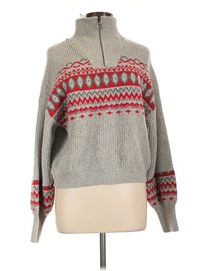 Pre-owned Pink Rose Pullover Sweater In Gray