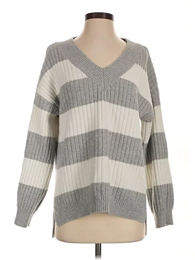Pre-owned Pink Rose Pullover Sweater In Gray