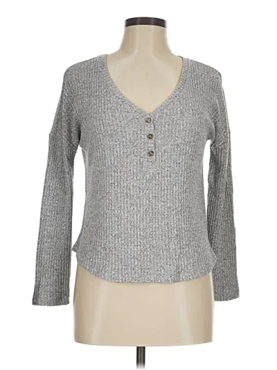 Pre-owned Pink Rose Pullover Sweater In Gray