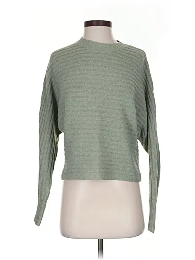 Pre-owned Pink Rose Pullover Sweater In Green