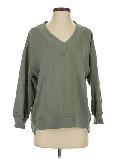 Pre-owned Pink Rose Pullover Sweater In Green