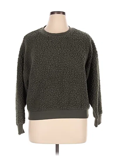 Pre-owned Pink Rose Pullover Sweater In Green