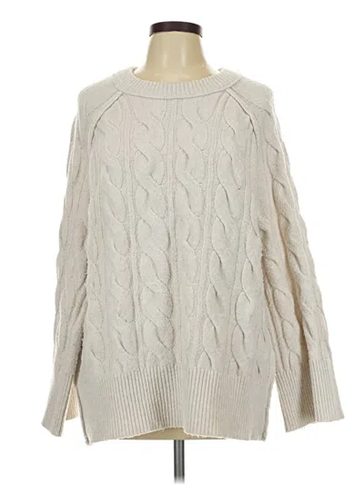 Pre-owned Pink Rose Pullover Sweater In Ivory