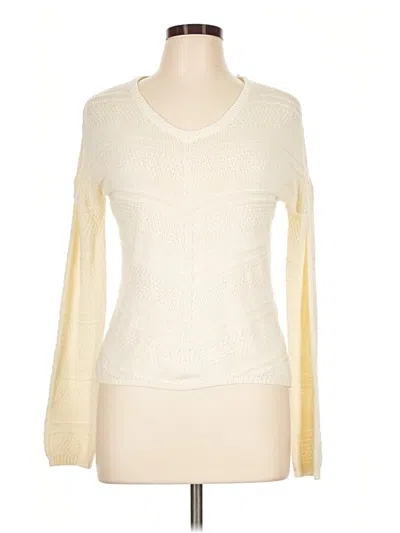 Pre-owned Pink Rose Pullover Sweater In Ivory