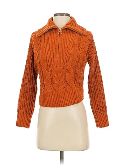 Pre-owned Pink Rose Pullover Sweater In Orange
