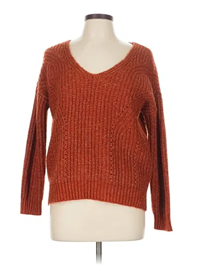 Pre-owned Pink Rose Pullover Sweater In Orange