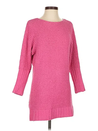 Pre-owned Pink Rose Pullover Sweater In Pink