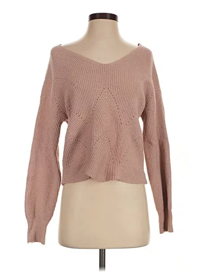 Pre-owned Pink Rose Pullover Sweater In Pink