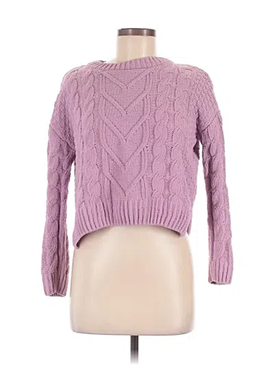 Pre-owned Pink Rose Pullover Sweater In Purple