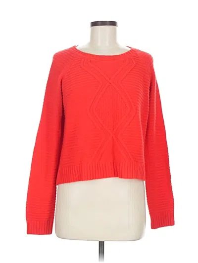 Pre-owned Pink Rose Pullover Sweater In Red