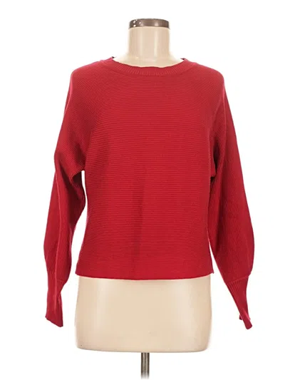 Pre-owned Pink Rose Pullover Sweater In Red