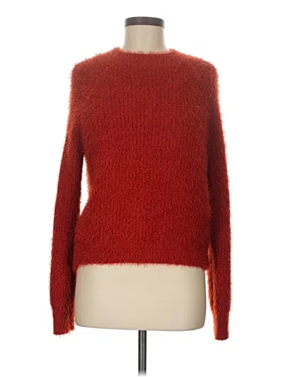 Pre-owned Pink Rose Pullover Sweater In Red