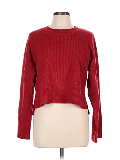 Pre-owned Pink Rose Pullover Sweater In Red