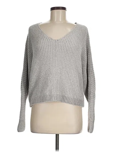 Pre-owned Pink Rose Pullover Sweater In Silver