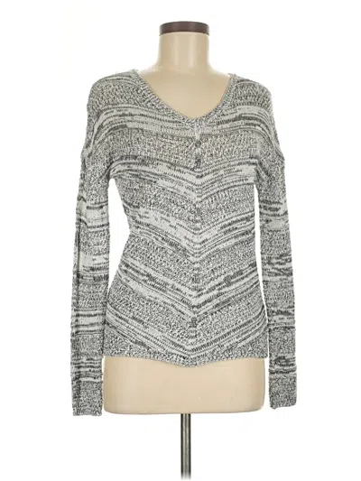 Pre-owned Pink Rose Pullover Sweater In Silver