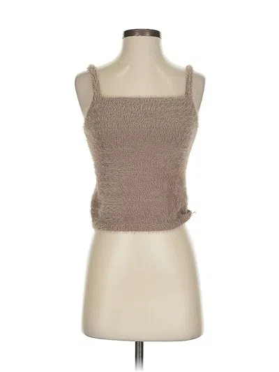 Pre-owned Pink Rose Pullover Sweater In Tan