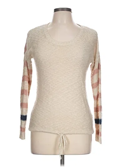 Pre-owned Pink Rose Pullover Sweater In Tan