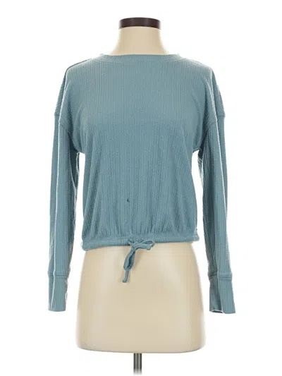 Pre-owned Pink Rose Pullover Sweater In Teal