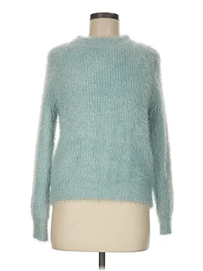 Pre-owned Pink Rose Pullover Sweater In Teal