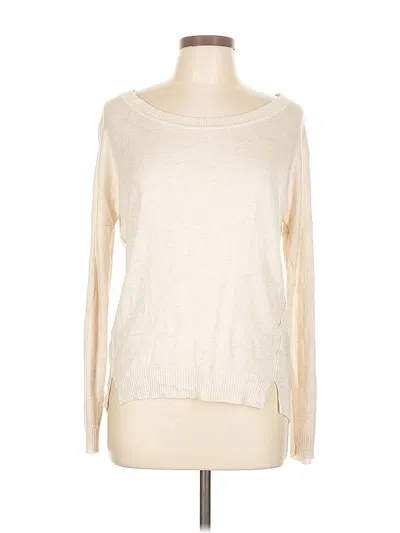 Pre-owned Pink Rose Pullover Sweater In White