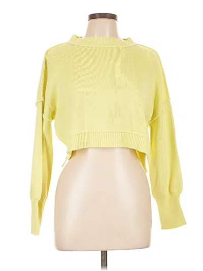 Pre-owned Pink Rose Pullover Sweater In Yellow