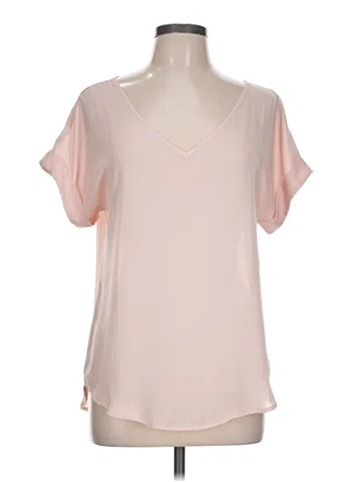 Pre-owned Pink Rose Short Sleeve Blouse In Pink