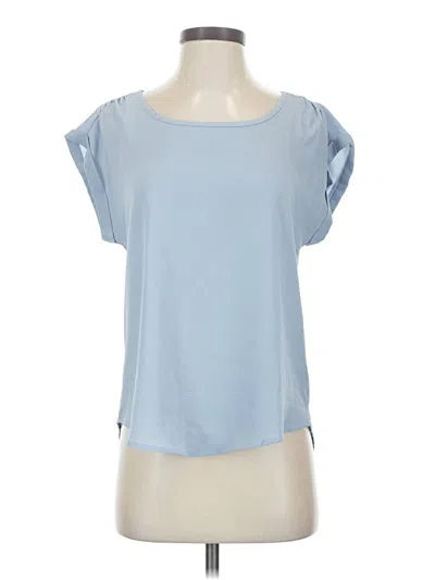 Pre-owned Pink Rose Short Sleeve Top Blue Boatneck Tops