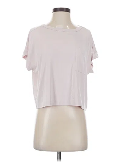 Pre-owned Pink Rose Short Sleeve Top Pink Crew Neck Tops