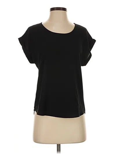 Pre-owned Pink Rose Short Sleeve T-shirt In Black
