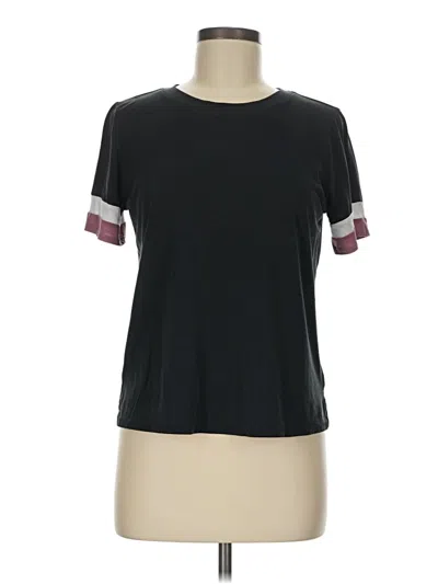 Pre-owned Pink Rose Short Sleeve T-shirt In Black