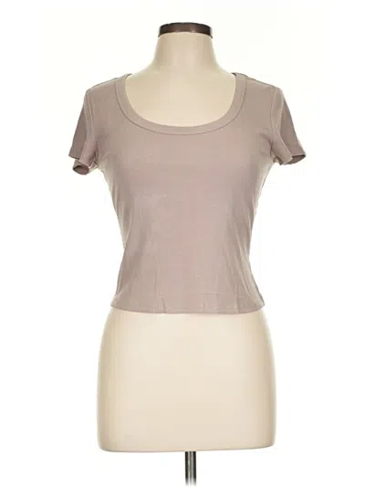 Pre-owned Pink Rose Short Sleeve T-shirt In Brown