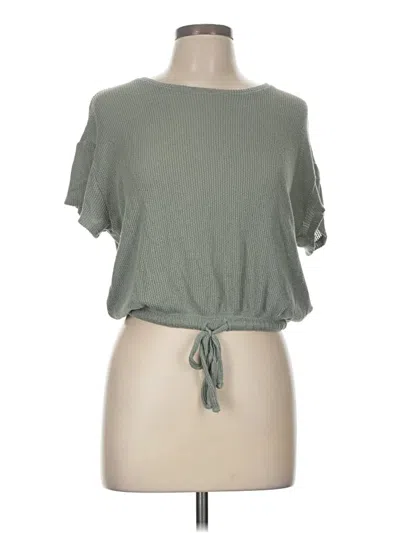 Pre-owned Pink Rose Short Sleeve T-shirt In Green