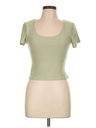 Pre-owned Pink Rose Short Sleeve T-shirt In Green