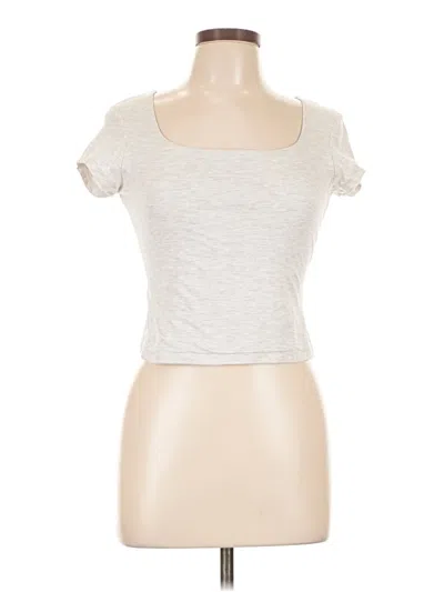 Pre-owned Pink Rose Short Sleeve T-shirt In Silver