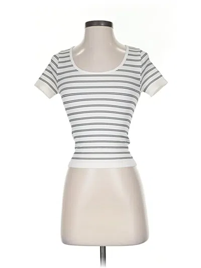 Pre-owned Pink Rose Short Sleeve T-shirt In Silver