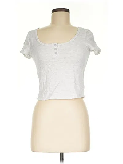 Pre-owned Pink Rose Short Sleeve T-shirt In Silver
