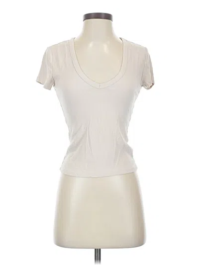 Pre-owned Pink Rose Short Sleeve T-shirt In White