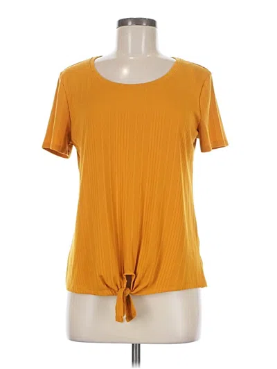 Pre-owned Pink Rose Short Sleeve T-shirt In Yellow