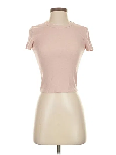 Pre-owned Pink Rose Short Sleeve Turtleneck In Pink