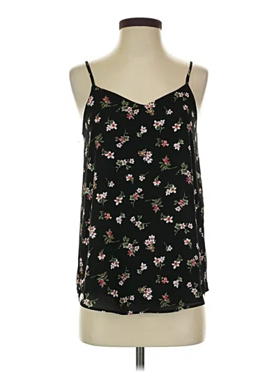 Pre-owned Pink Rose Sleeveless Blouse In Black
